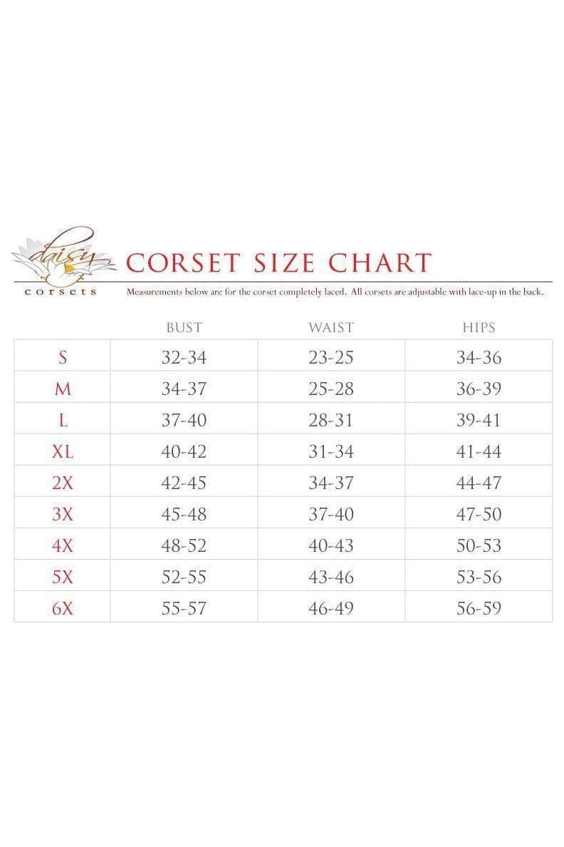 Daisy Corsets Top Drawer 5 PC Sexy Saloon Girl Corset Dress Costume in Red 