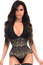 Top Drawer Camouflage Double Steel Boned Waist Training Corset Cincher