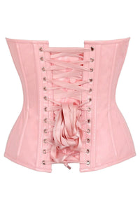 Daisy Corsets Top Drawer Lt Pink Patent Leather Steel Boned Overbust Corset in Pink 