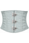 Top Drawer Mint Green Brocade Steel Boned Mini Cincher w/Clasps