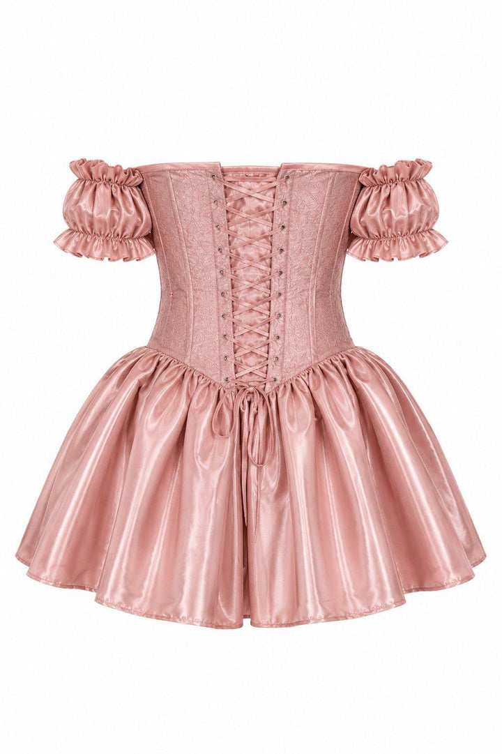 Top Drawer Pretty In Pink Witch Steel Boned Corset Dress