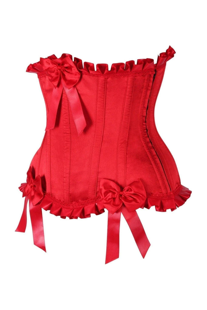 Top Drawer Red Steel Boned Burlesque Underbust Corset Waist Cincher
