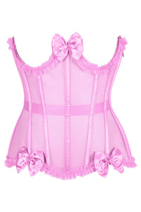 Daisy Corsets Top Drawer Steel Boned Pink Mesh Underwire Burlesque Underbust Corset Cincher in Pink  from SexyShoes.com