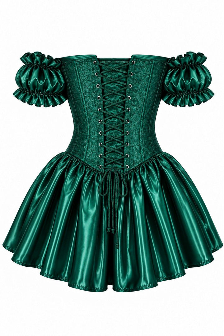 Top Drawer Toxic Ivy Enchantress Steel Boned Corset Dress