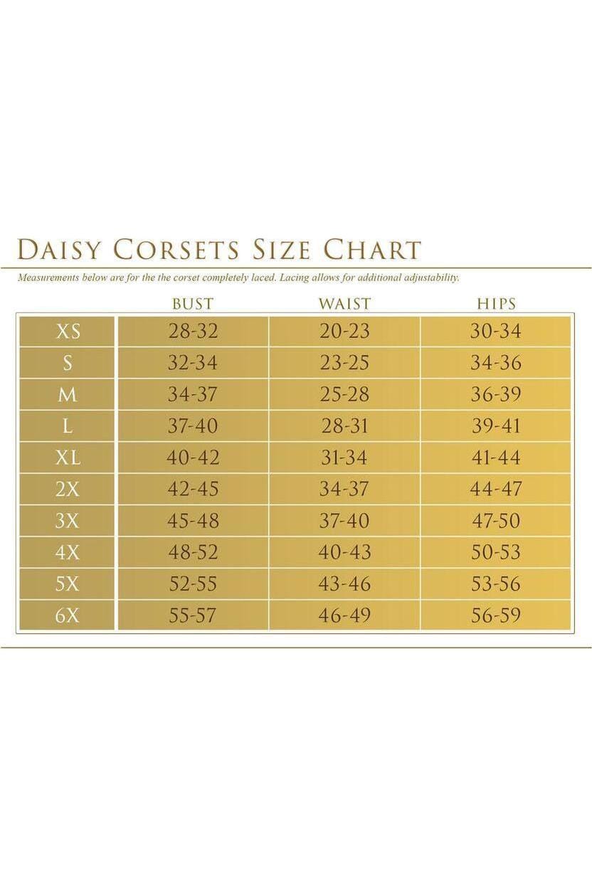 Daisy Corsets Top Drawer White Satin Steel Boned Overbust Corset in White 
