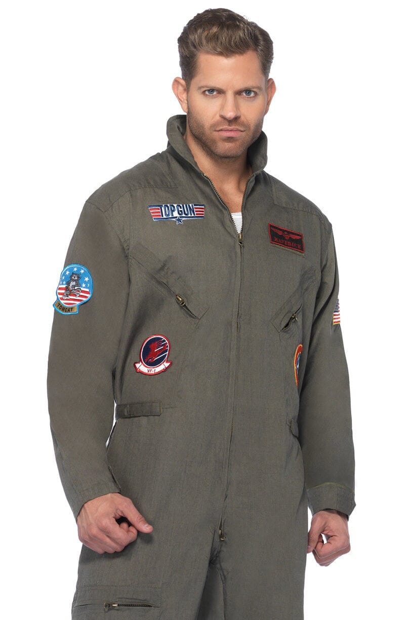 Leg Avenue Top Gun Men's Flight Suit in Nude  from SexyShoes.com
