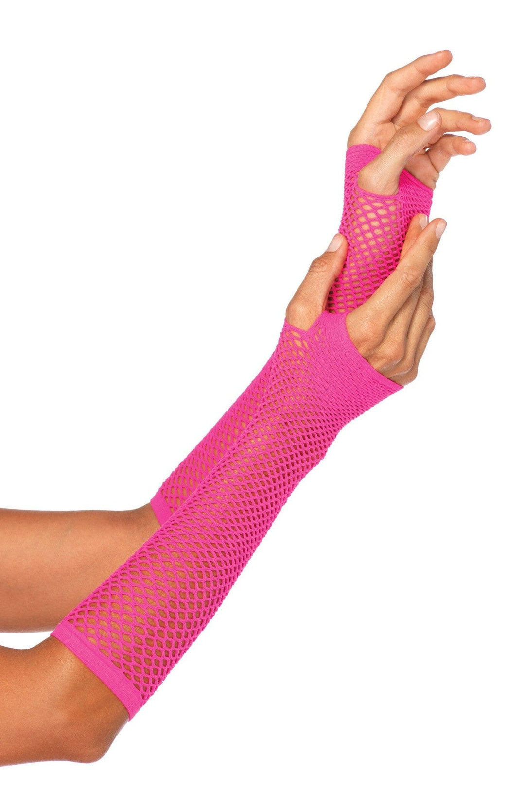 Leg Avenue Triangle Net Fingerless Gloves in Pink  from SexyShoes.com