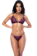 Two-Piece Eyelash Lace Bralette Set