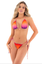 Two Piece Ruched Top & Bottom Bikini Set