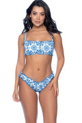 Two-Piece Swimsuit with Lace-Up Back