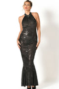 UNIVERSE LONG SEQUIN DRESS