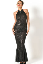 UNIVERSE LONG SEQUIN DRESS