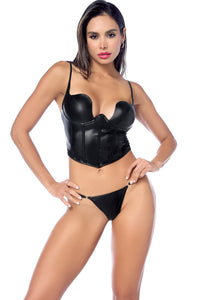 Underwire Bustier with Adjustable Straps and Panty