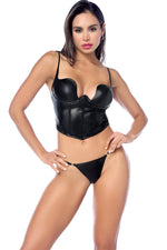 Underwire Bustier with Adjustable Straps and Panty