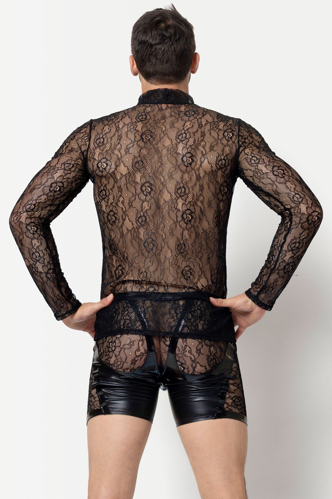 VALLA Floral Lace Long Sleeved Shirt