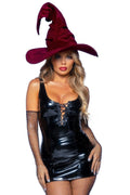 Velvet Ruched Witch Hat