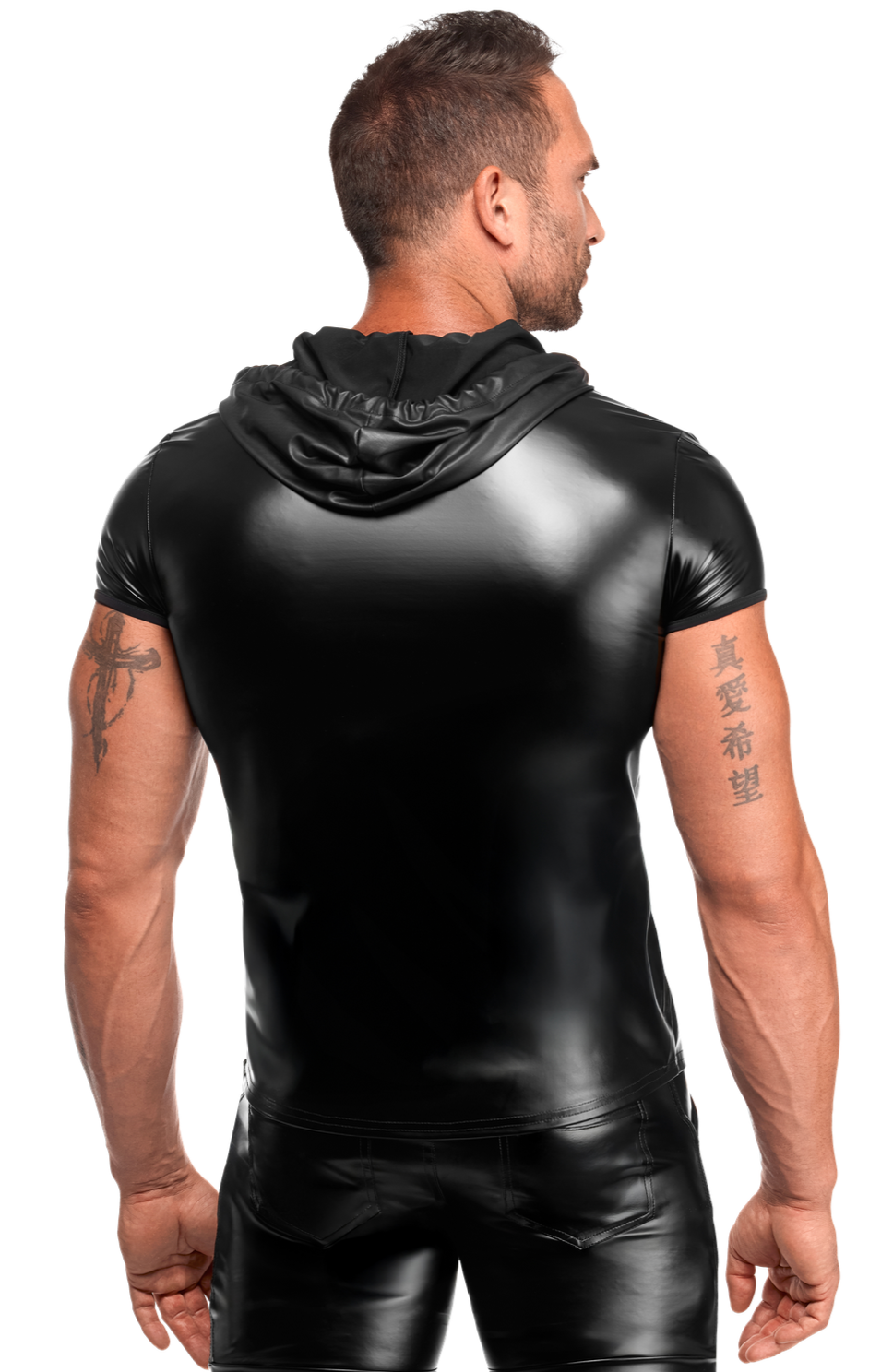 Vexen Black Men's Hooded Zippered Top