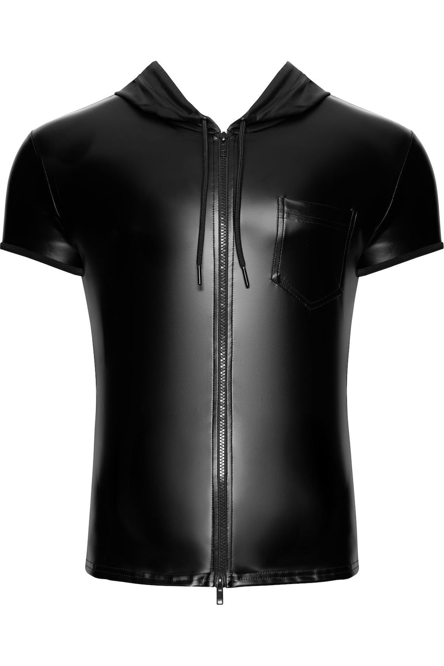 Vexen Black Men's Hooded Zippered Top