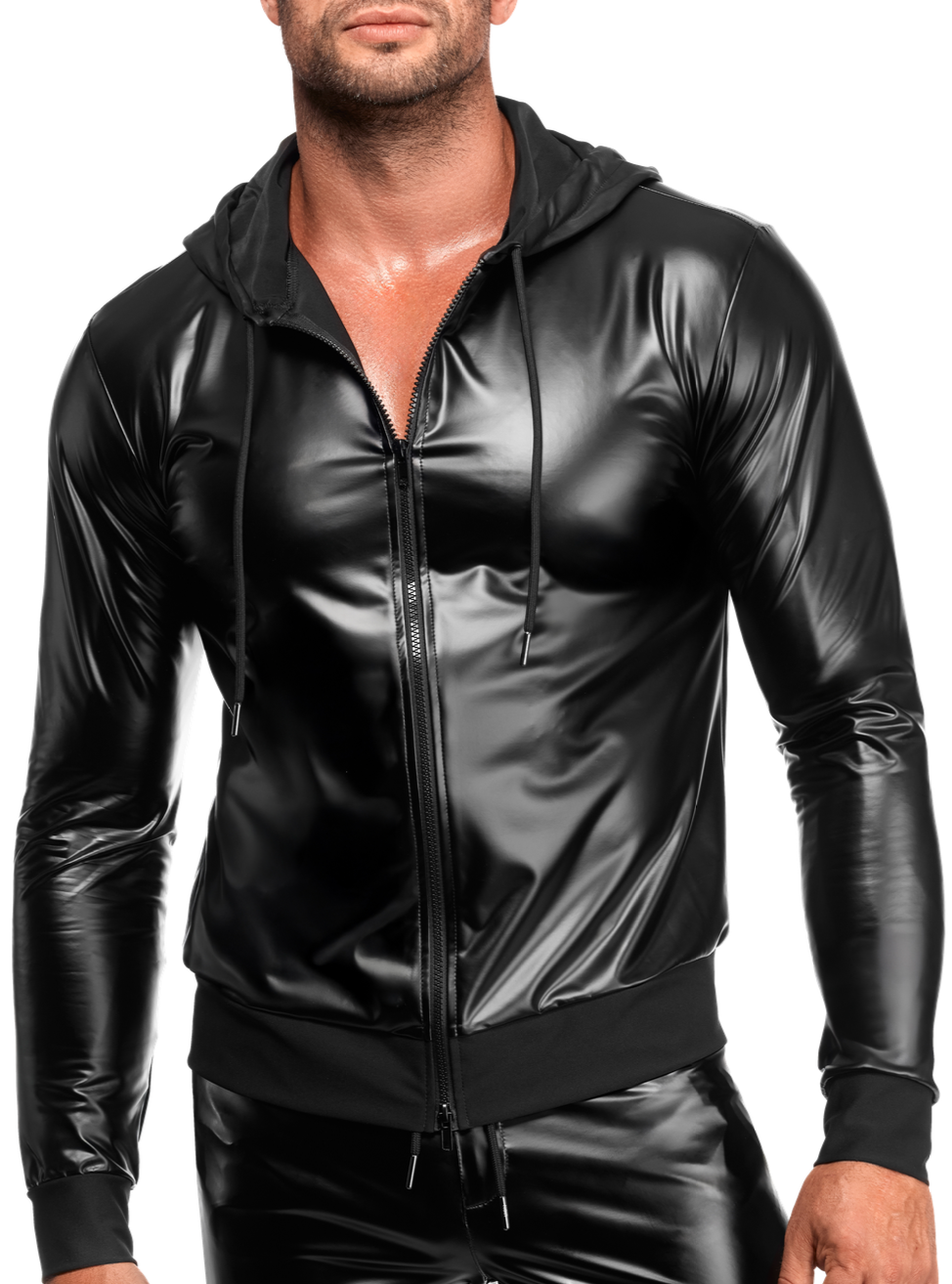 Vexen Hooded Men's Wetlook Jacket