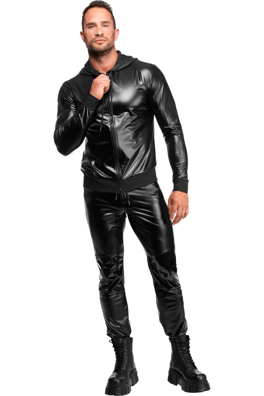 Vexen Hooded Men's Wetlook Jacket