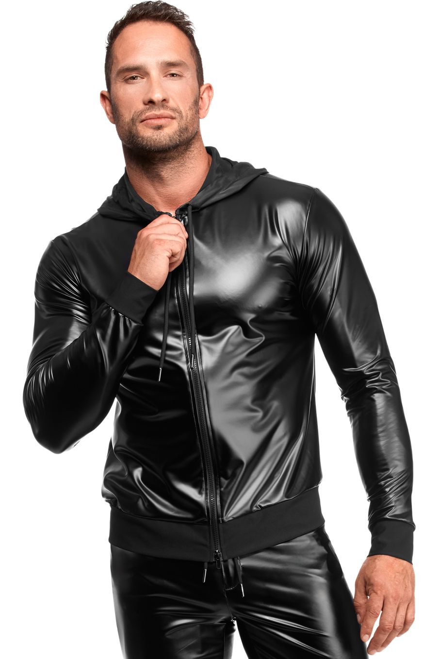 Vexen Hooded Men's Wetlook Jacket