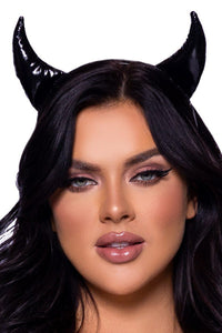 Leg Avenue Vinyl Devil Horns in Black  from SexyShoes.com