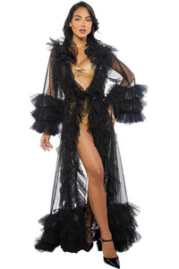 Roma Confidential Voguish Glam Luxury Robe in Black  from SexyShoes.com