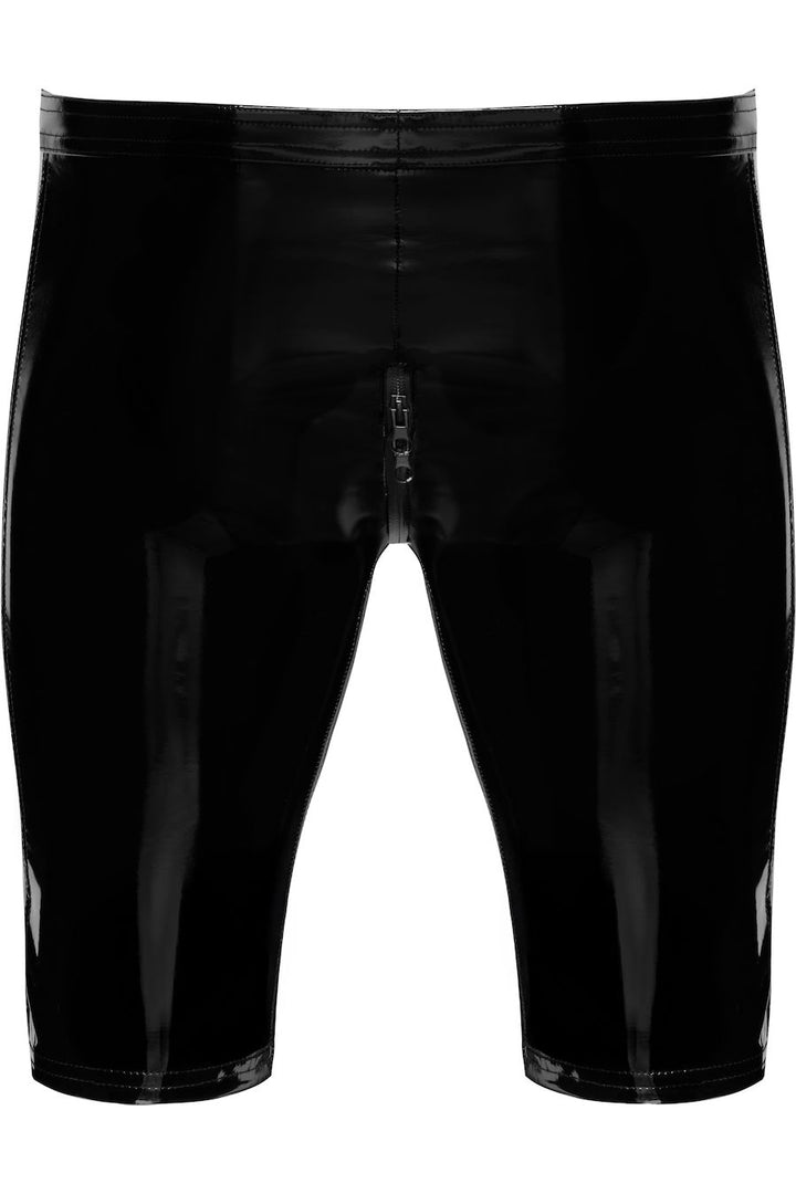 Voltage Black PVC Men's Biker Shorts