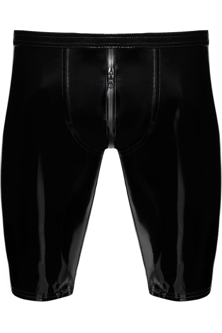 Voltage Black PVC Men's Biker Shorts