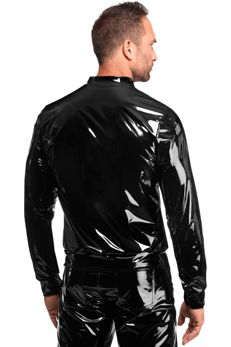 Voltage Men's Black PVC Jacket