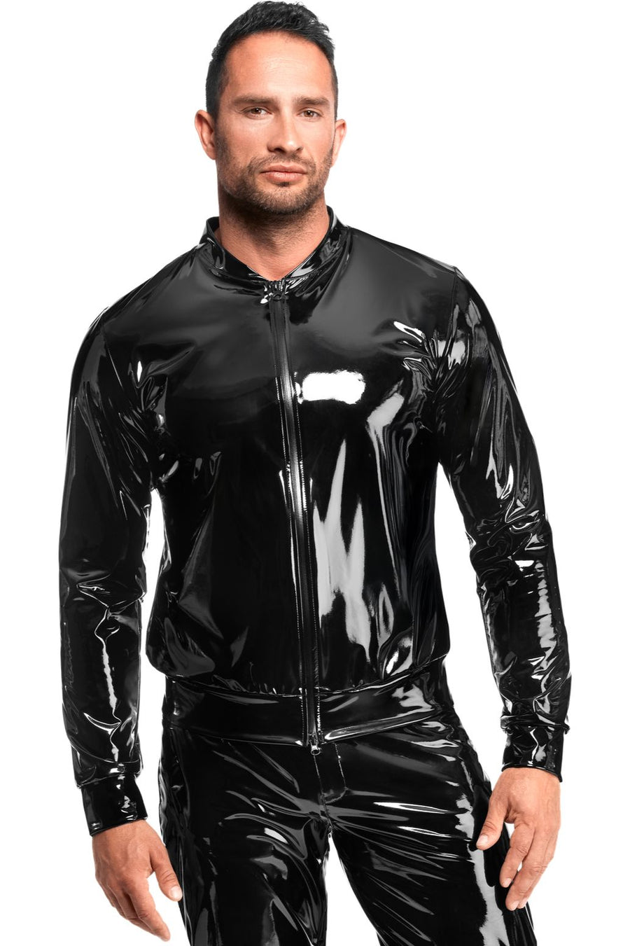 Voltage Men's Black PVC Jacket