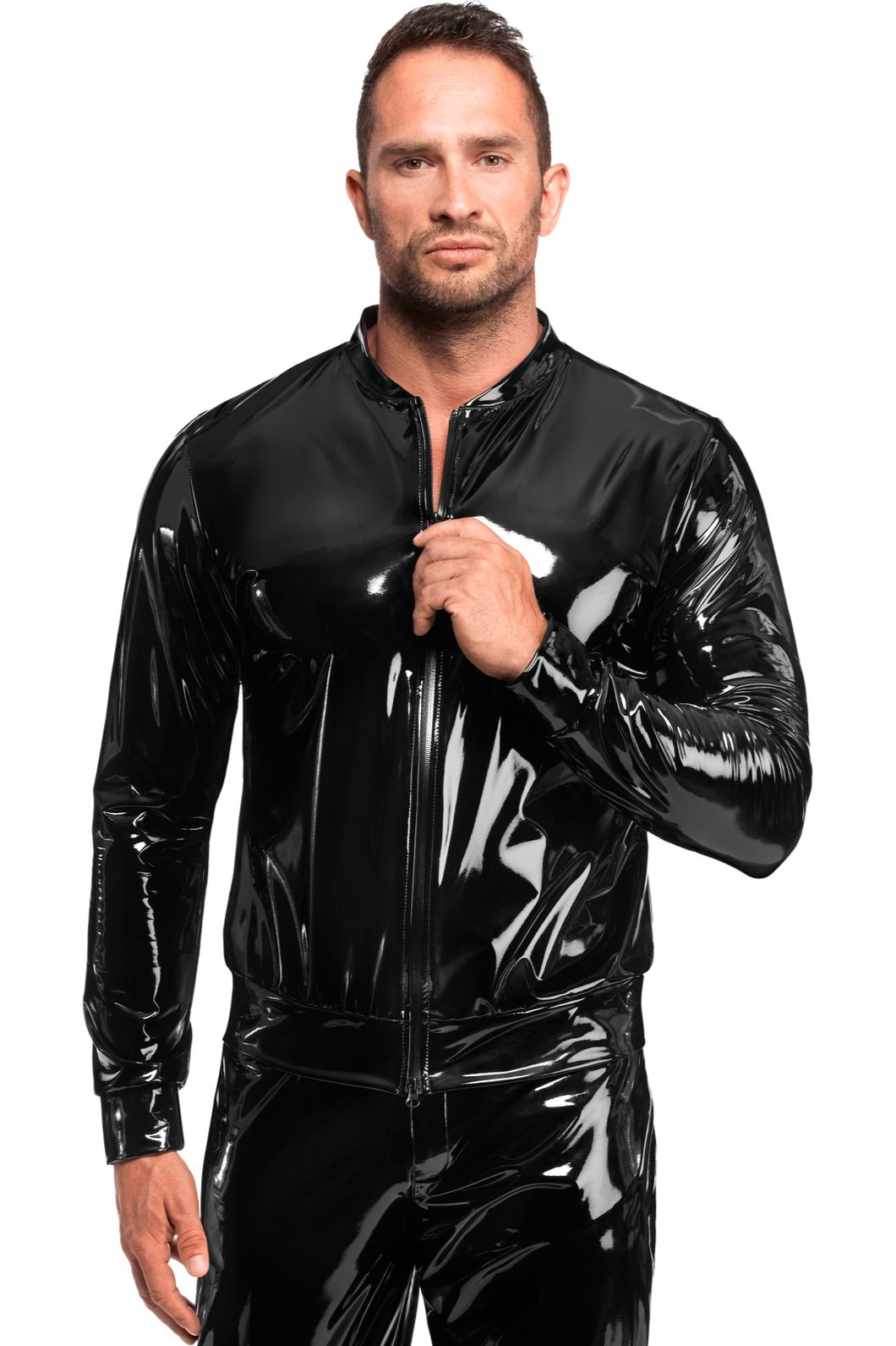 Voltage Men's Black PVC Jacket