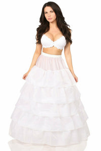 Daisy Corsets White Hoop Skirt in White  from SexyShoes.com