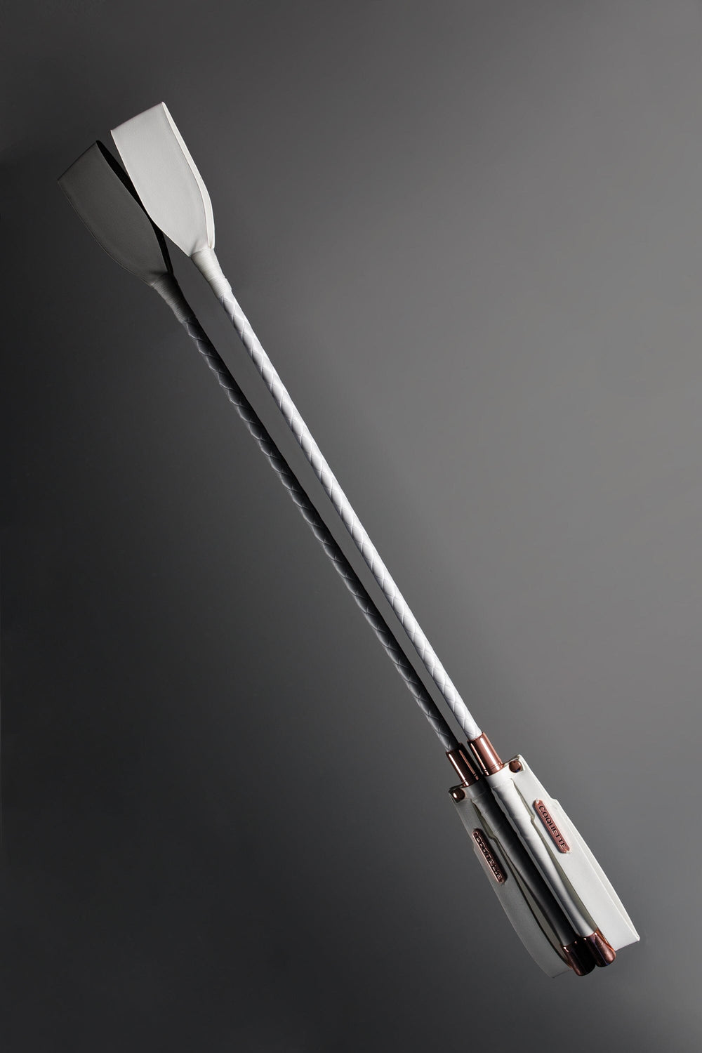 White Vegan Leather and Metal Crop Top-Leashes + Crops-SEXYSHOES.COM