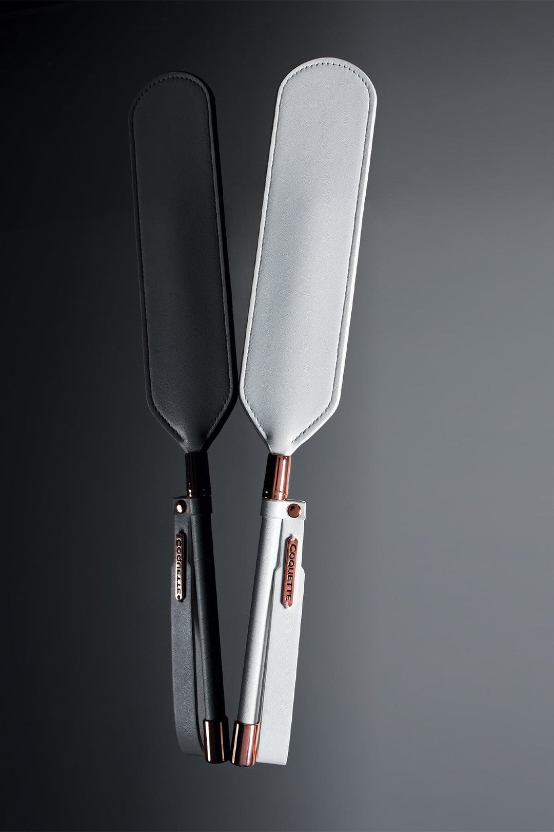 White and Rose Gold Paddle-Paddle + Floggers-SEXYSHOES.COM