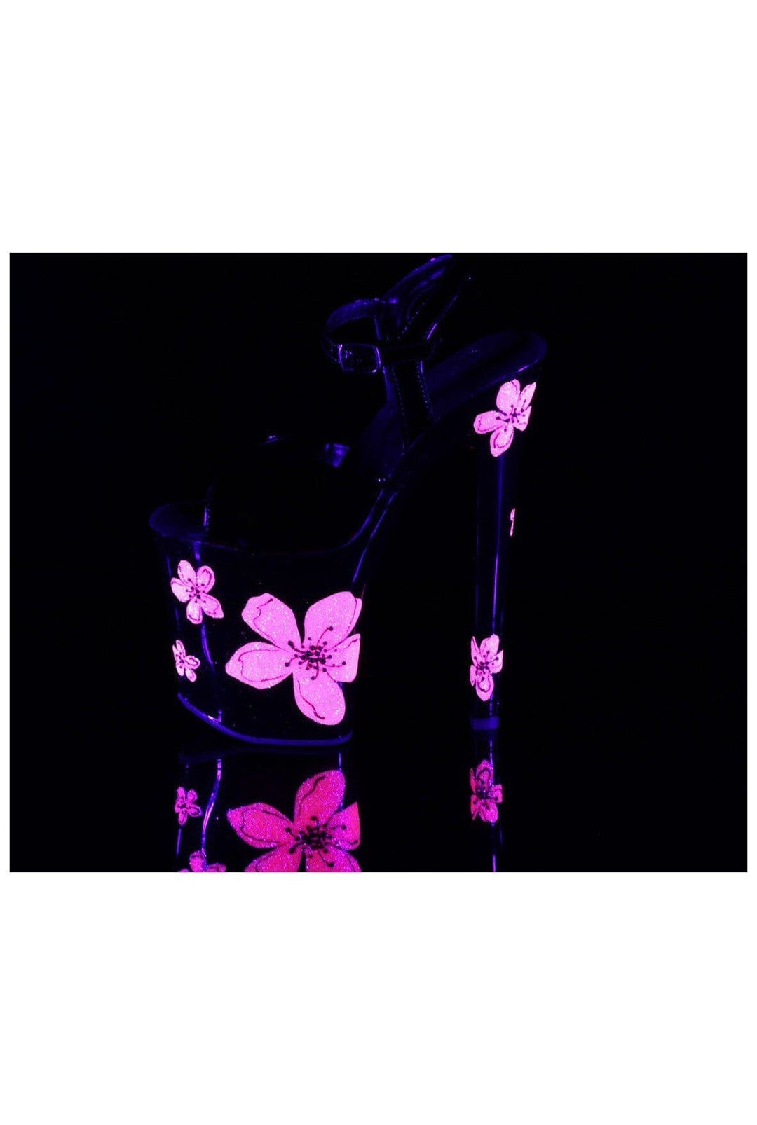 Pleaser XTREME-809HB Black Patent Sandal in Black Patent