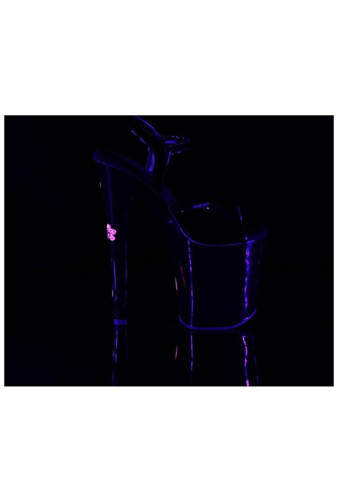 Pleaser XTREME-809HB Black Patent Sandal in Black Patent