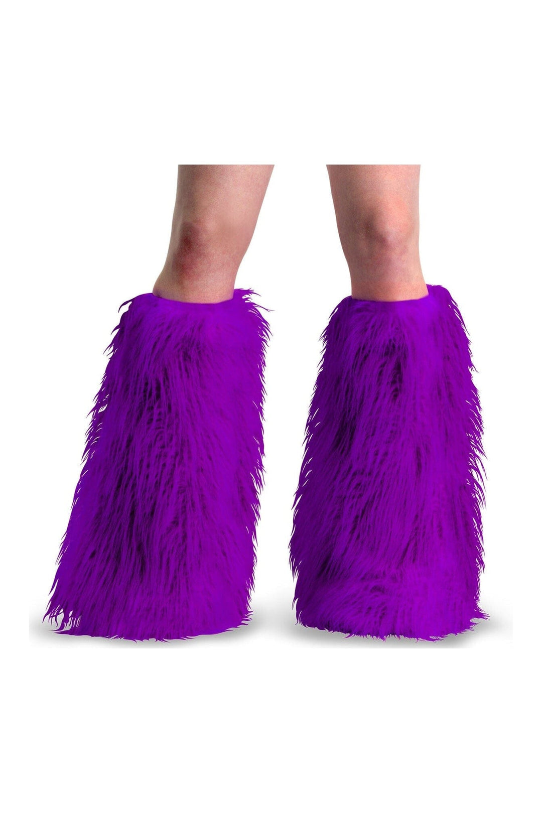 YETI-08 Purple Faux Fur Leg Warmers-Leg Warmers-SEXYSHOES.COM