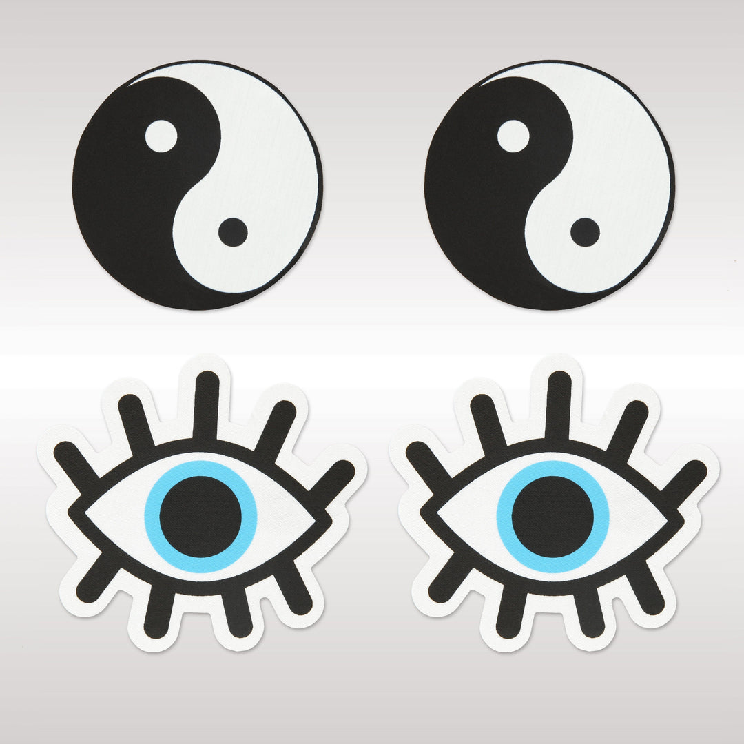 Peekaboo Pasties Yin And Yang in Black  from SexyShoes.com