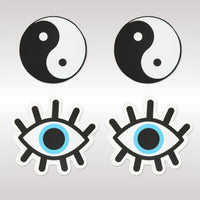 Peekaboo Pasties Yin And Yang in Black  from SexyShoes.com