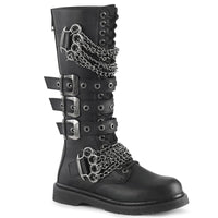 Demonia BOLT-450 Black Vegan Leather Combat Boot in Black Vegan Leather from SexyShoes.com
