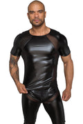 Men's T-Shirt Made Of Powerwetlook With 3D Net Inserts