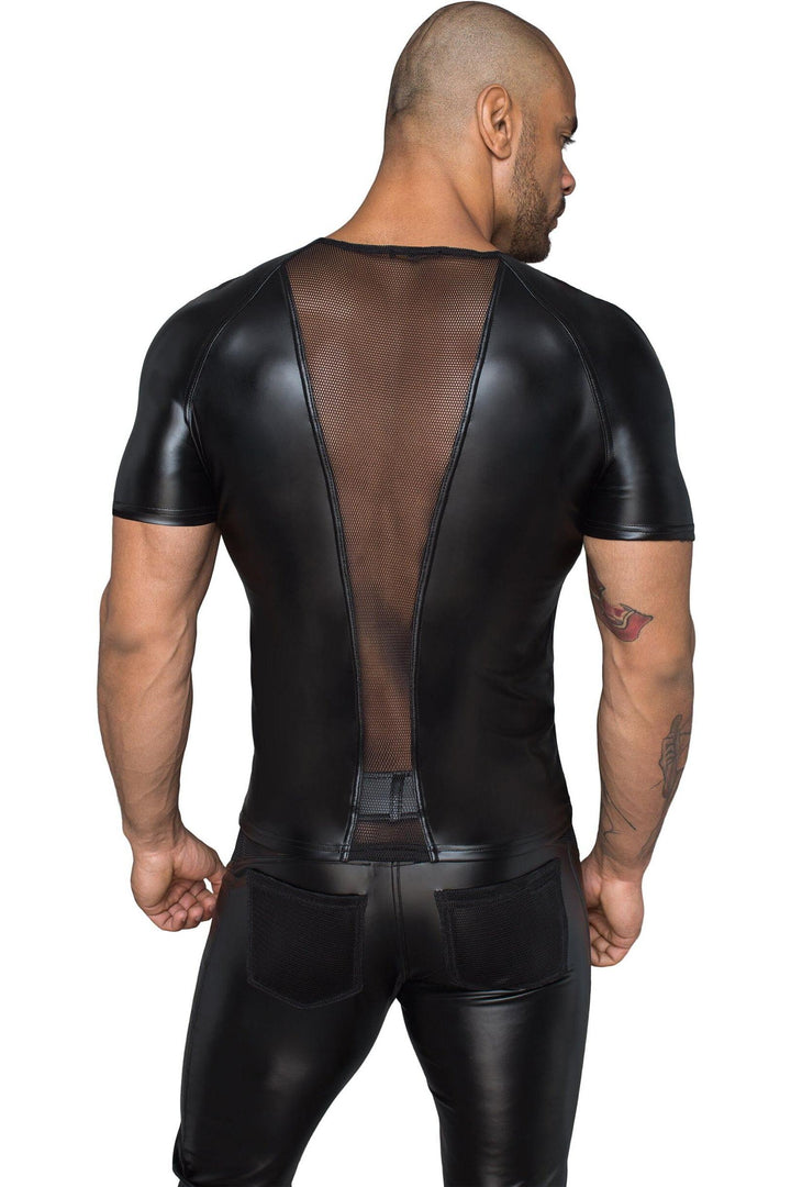 Men's T-Shirt Made Of Powerwetlook With 3D Net Inserts