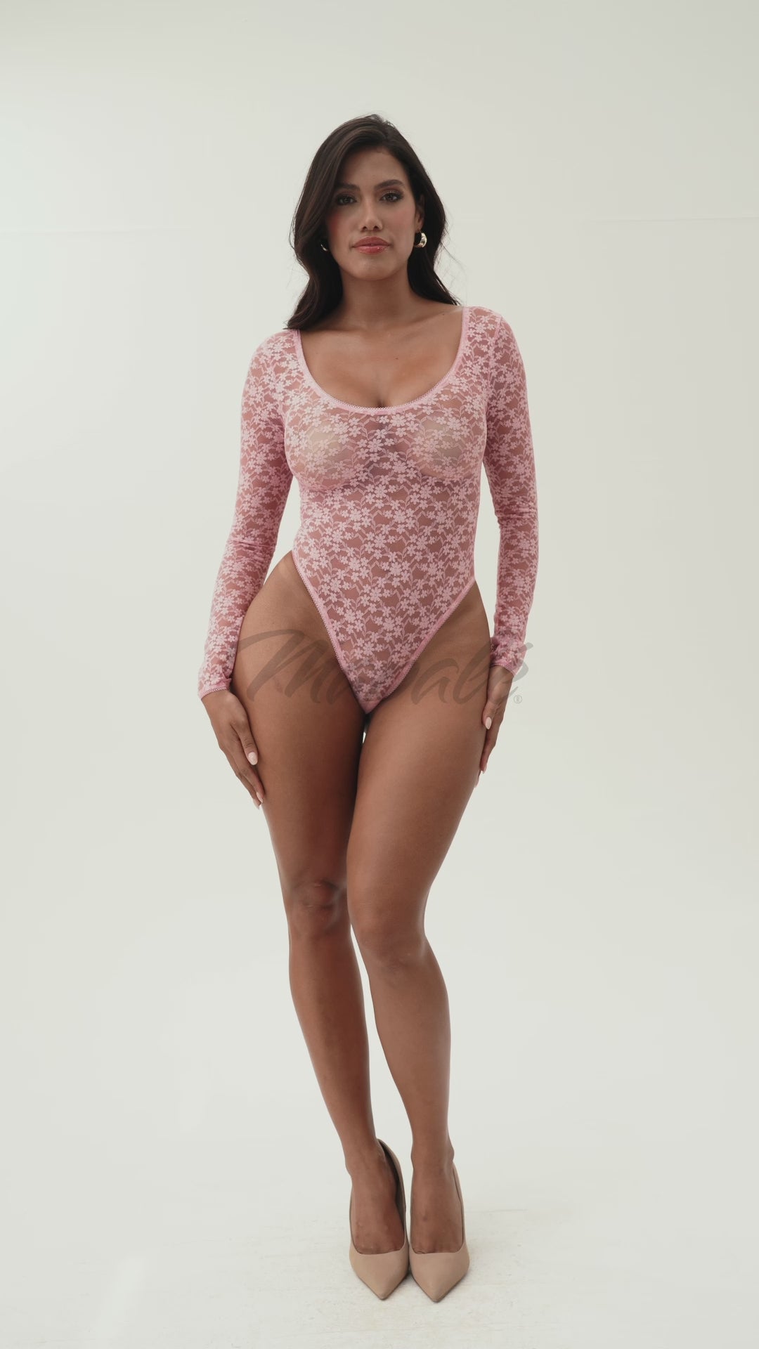 Long-Sleeved Floral Bodysuit