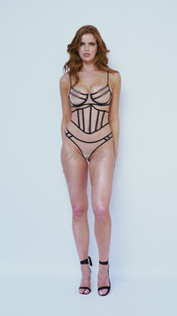 Illusionary Nude Three Piece Set