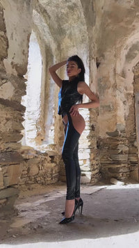 Noir Handmade Rebel Wetlook Chaps in Black 