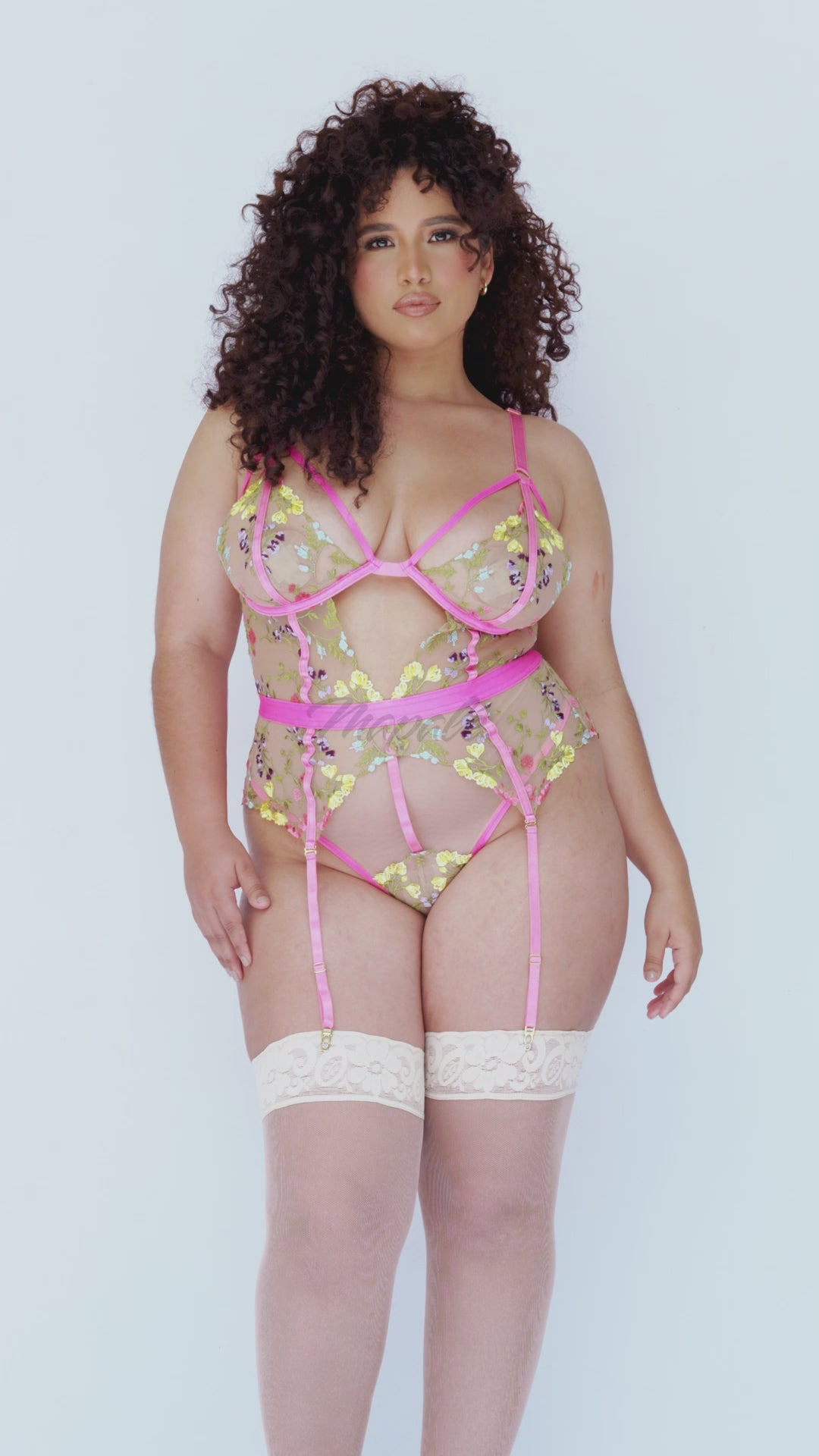Rose Garden Embroidered Lace Bodysuit | Plus Size