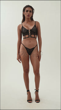 Sculpted Lace & Buckle Two-Piece Set