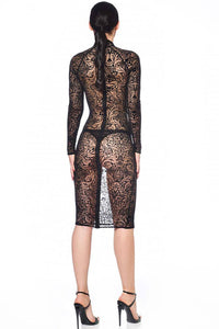 Patrice Catanzaro Azia Maori Dress Fetish Dresses in Black Mesh