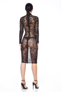 Patrice Catanzaro Azia Maori Dress Fetish Dresses in Black Mesh